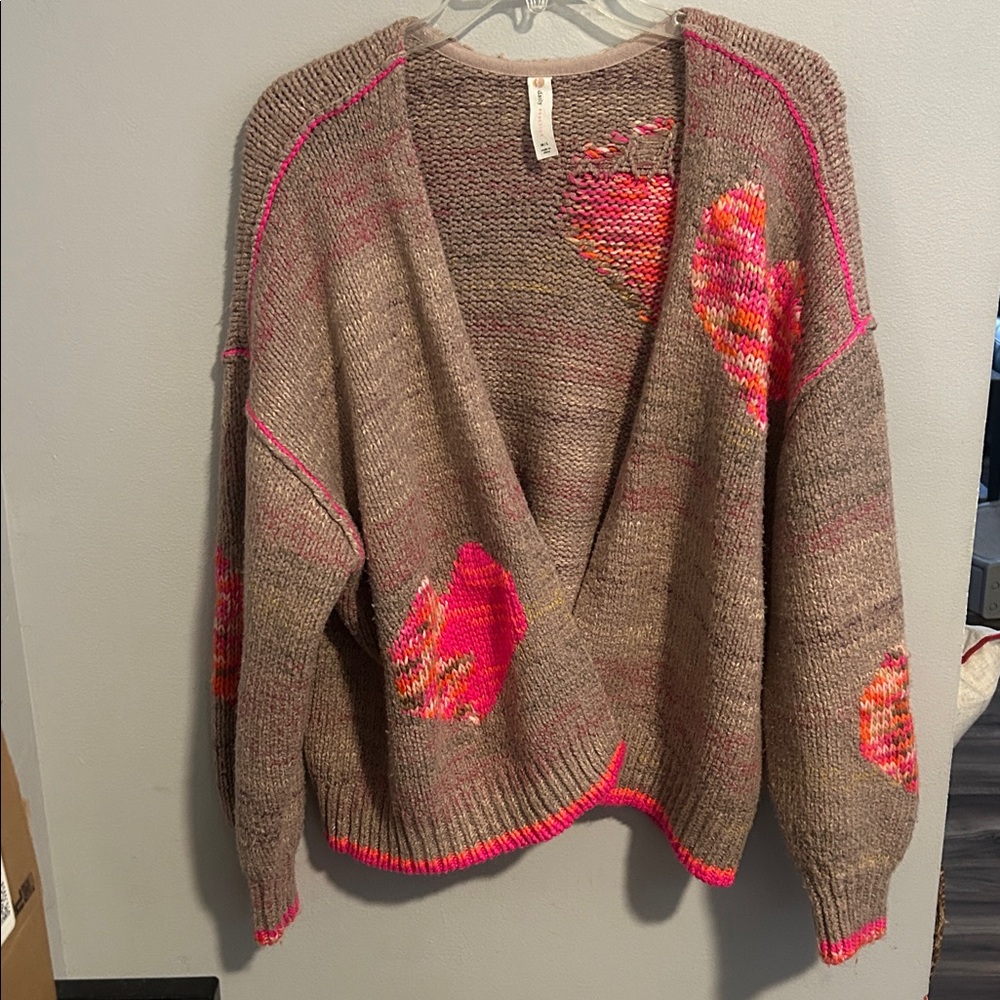 Daily Practice by Anthropologie Heart Cardigan size M/L - Picture 5 of 9